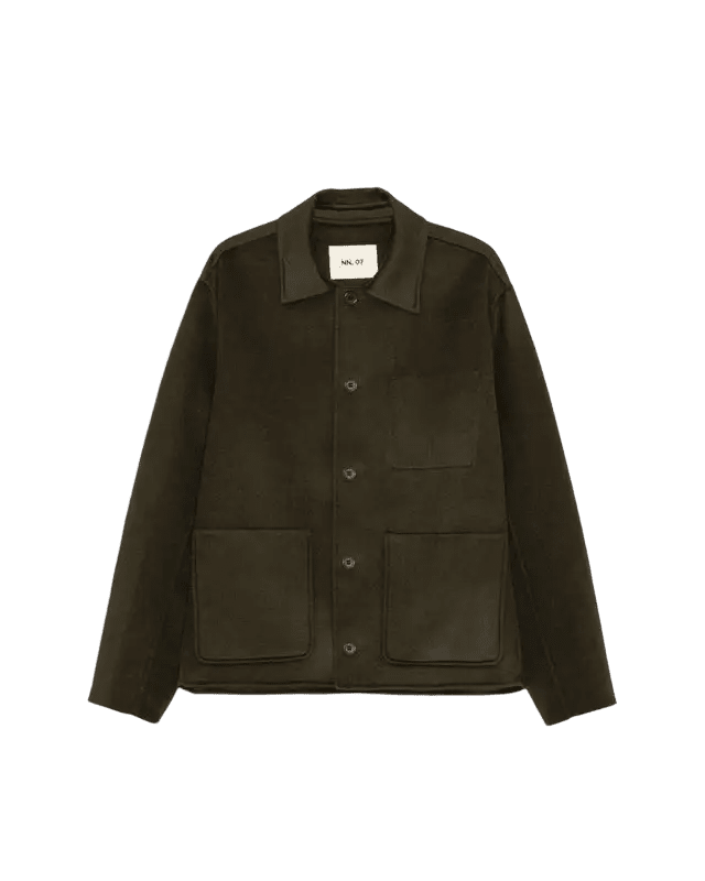 NN.07 - Veste Morgan en Laine Brossée Vert Militaire - Lothaire