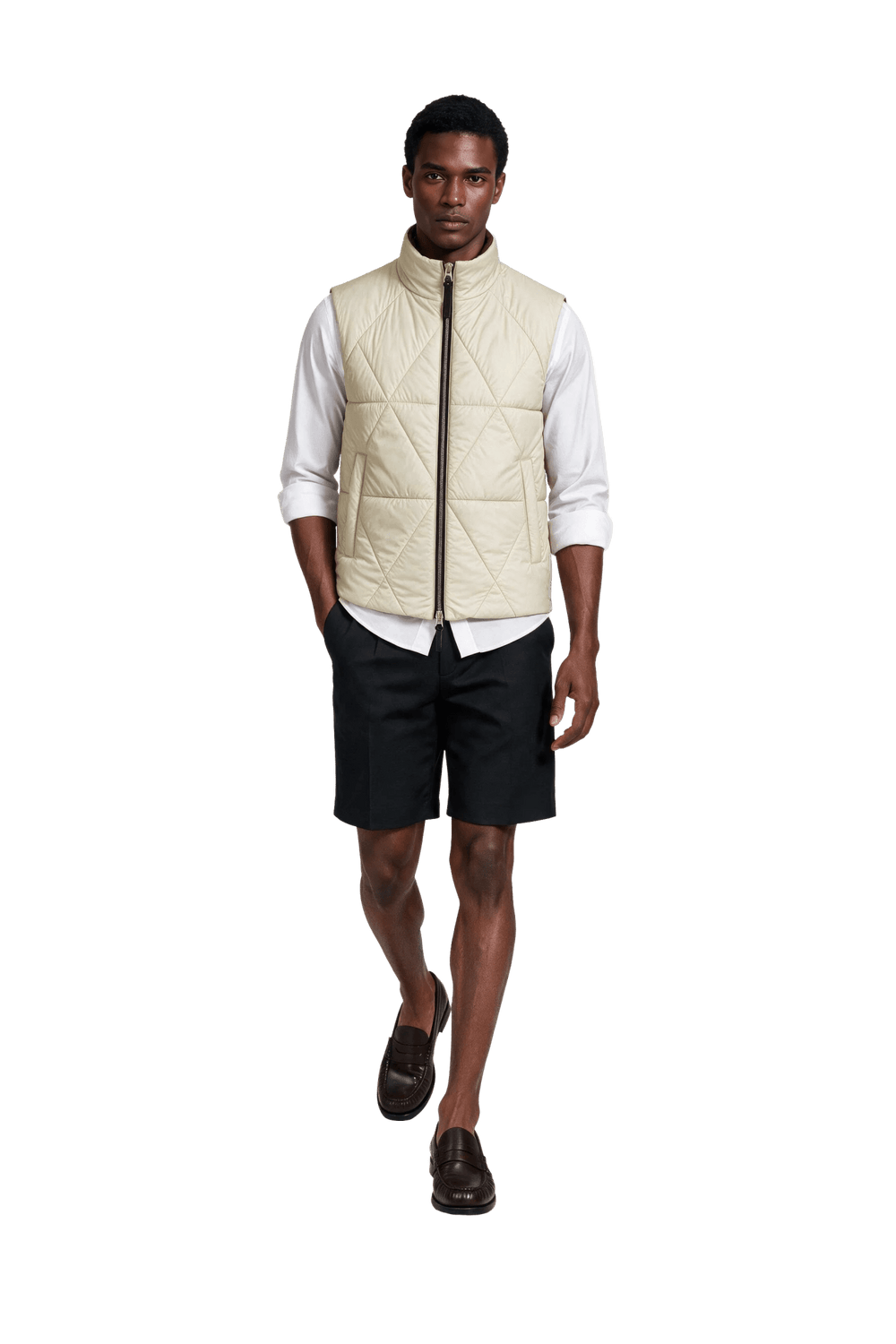 NOMAKA - Gilet léger Alvier Marron/Blanc - Lothaire