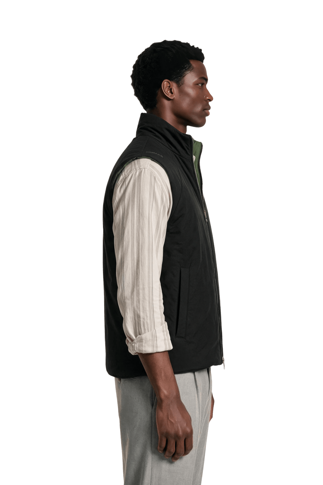 NOMAKA - Gilet léger Alvier Noir/Vert - Lothaire