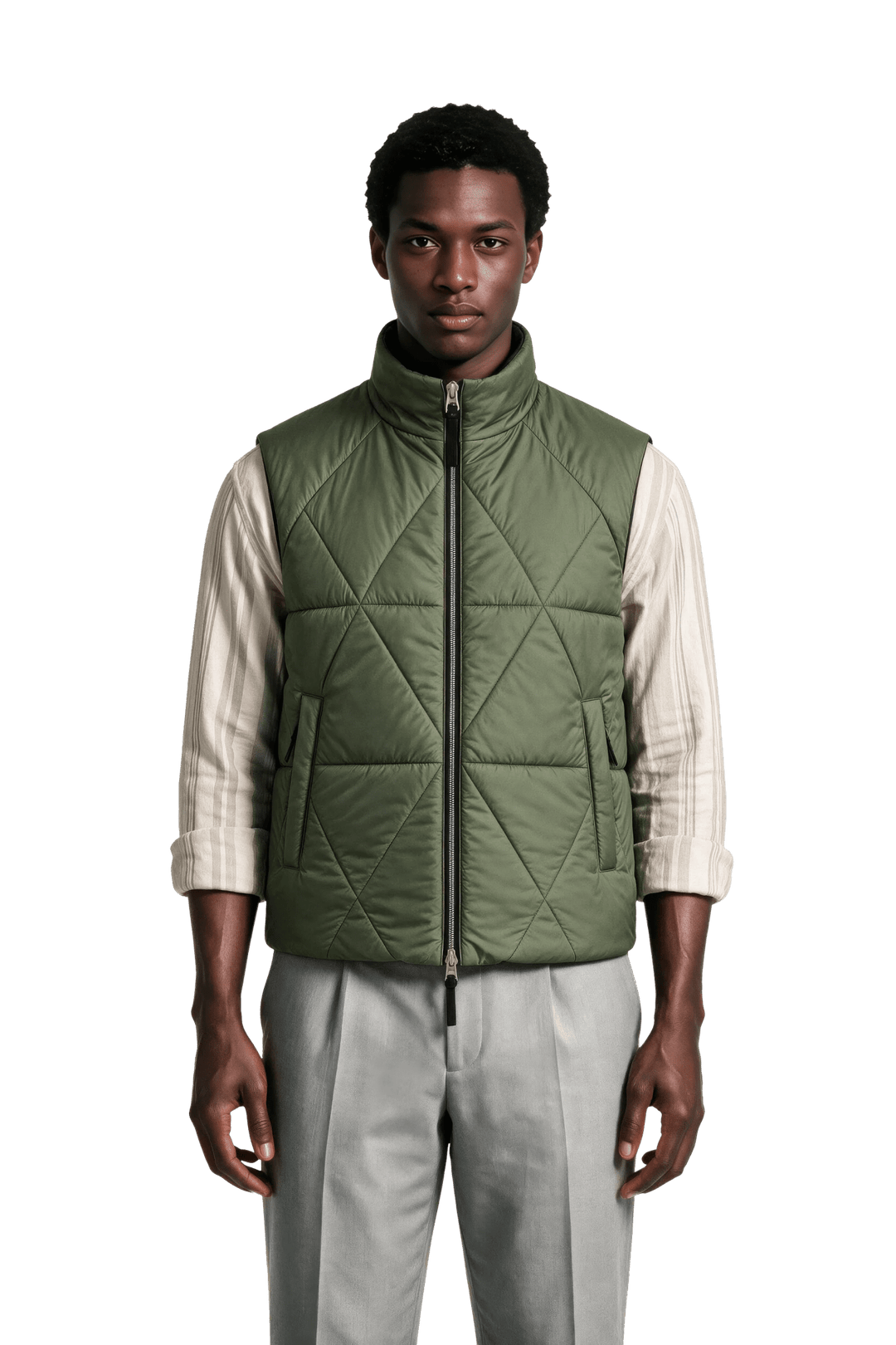 NOMAKA - Gilet léger Alvier Noir/Vert - Lothaire