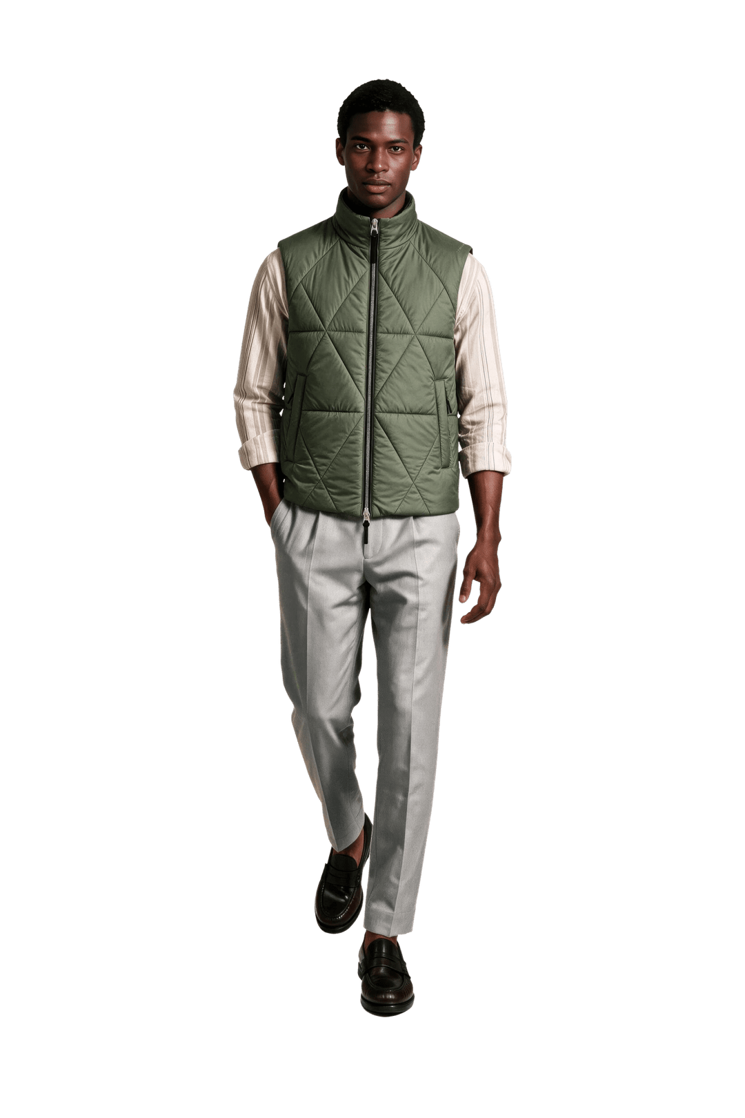 NOMAKA - Gilet léger Alvier Noir/Vert - Lothaire