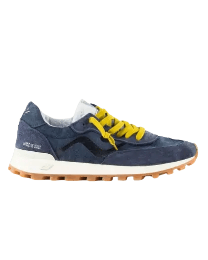 NOMAP - Sneakers Veloce en suède délavé Bleu indigo / Bleu marine - Lothaire