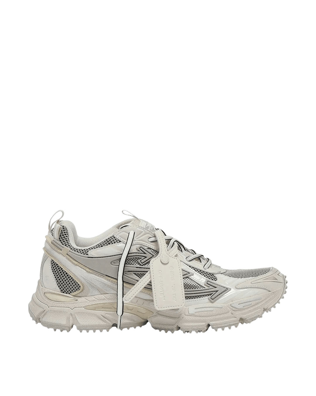 OFF-WHITE - Sneakers Be Right Back Worn Out Beige et Gris - Lothaire