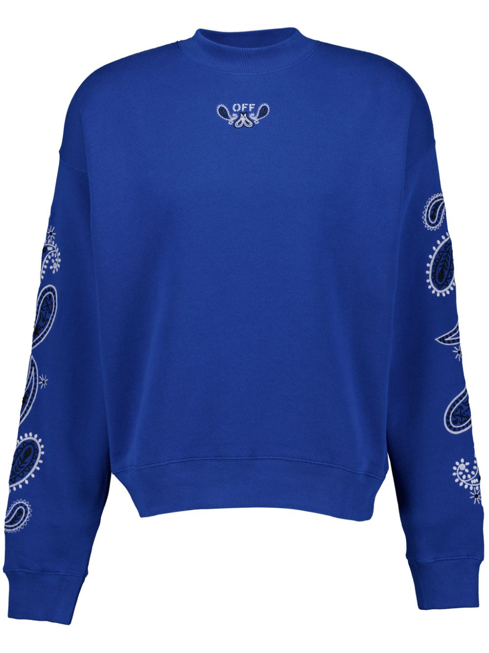 Off - white Sweat-shirt col rond bandana bleu royal - Lothaire
