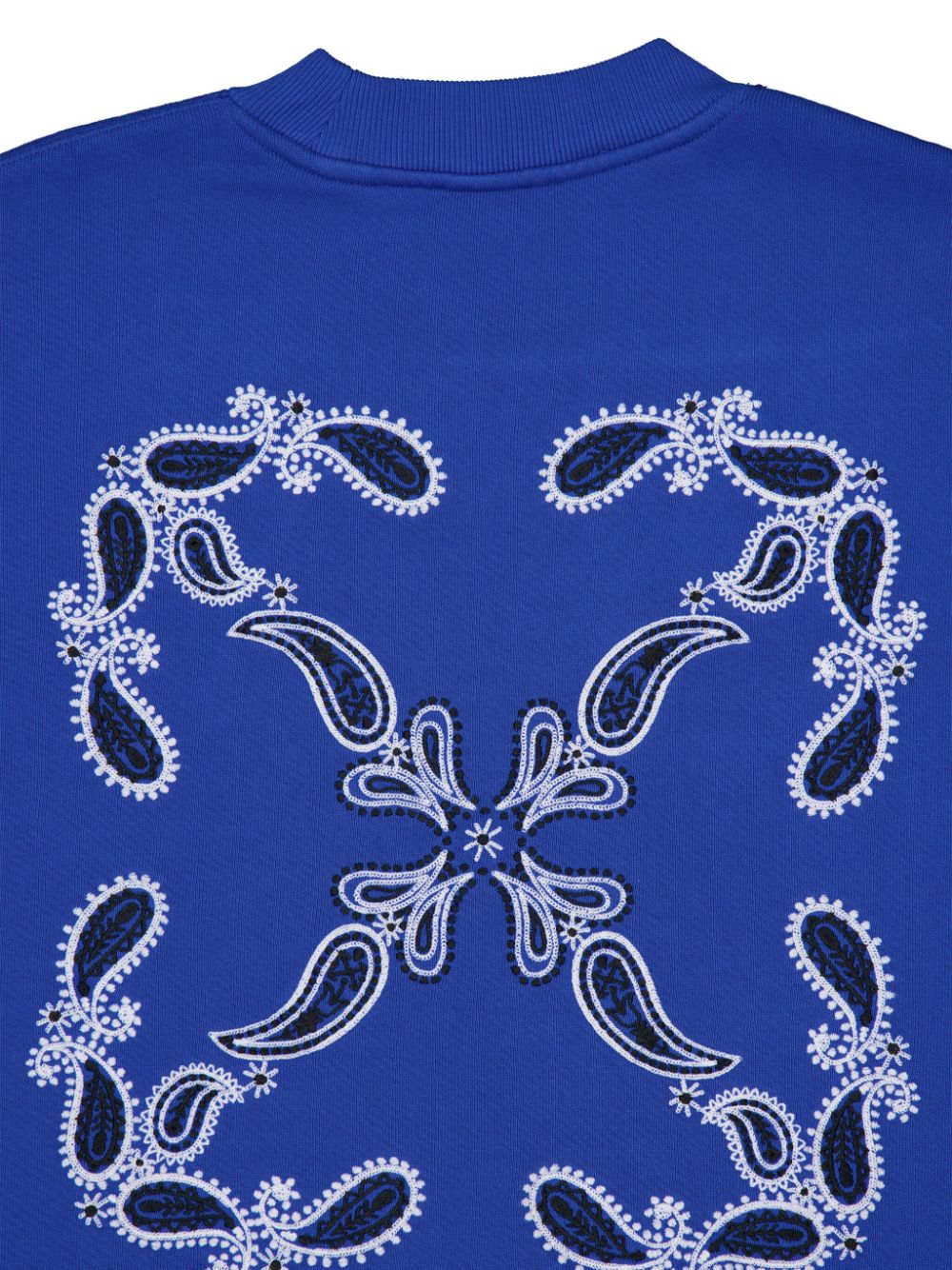 Off - white Sweat-shirt col rond bandana bleu royal - Lothaire