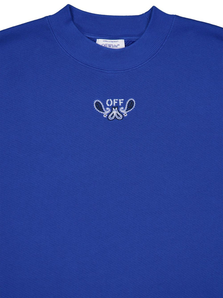 Off - white Sweat-shirt col rond bandana bleu royal - Lothaire
