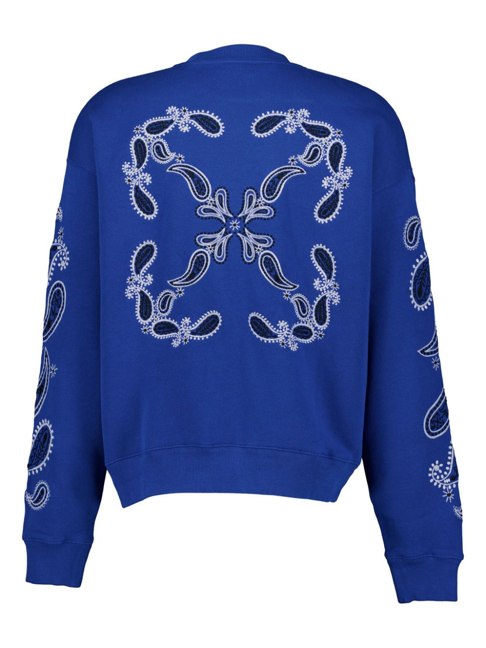 Off - white Sweat-shirt col rond bandana bleu royal - Lothaire