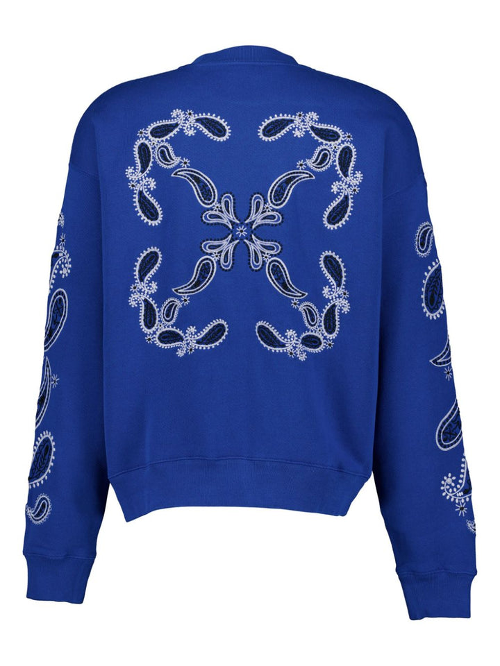 Off - white Sweat-shirt col rond bandana bleu royal - Lothaire
