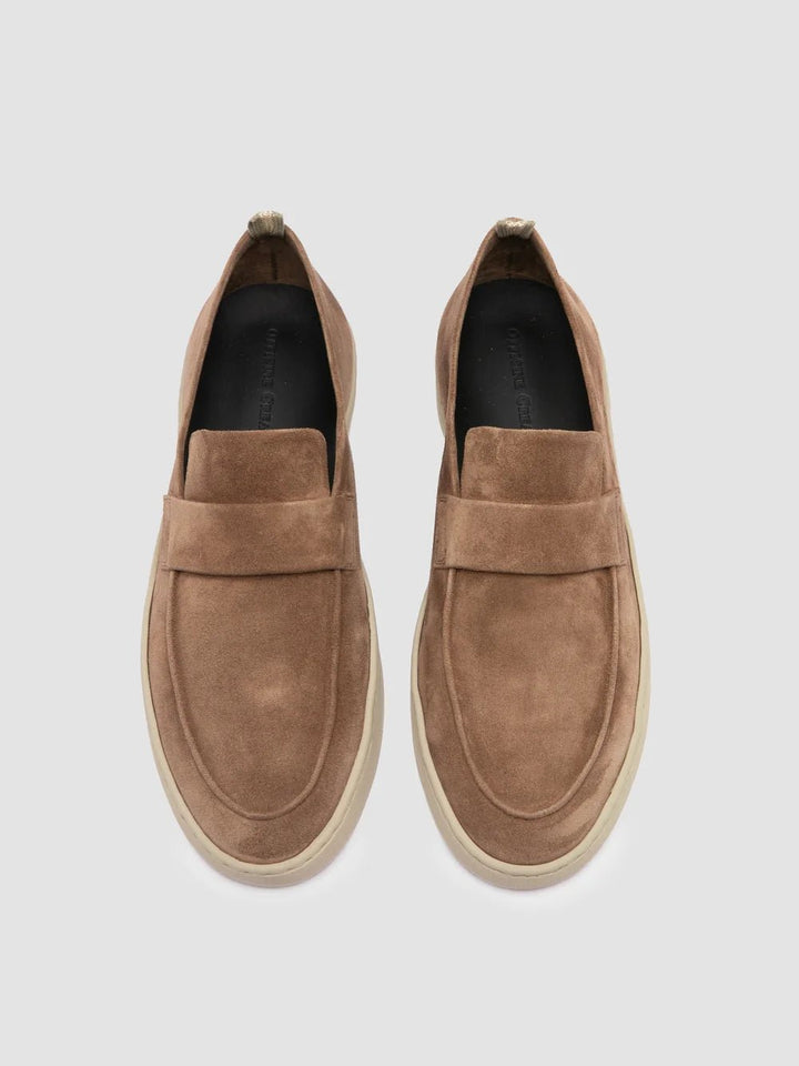 OFFICINE CREATIVE - Mocassins Penny en Daim Marron clair - Lothaire