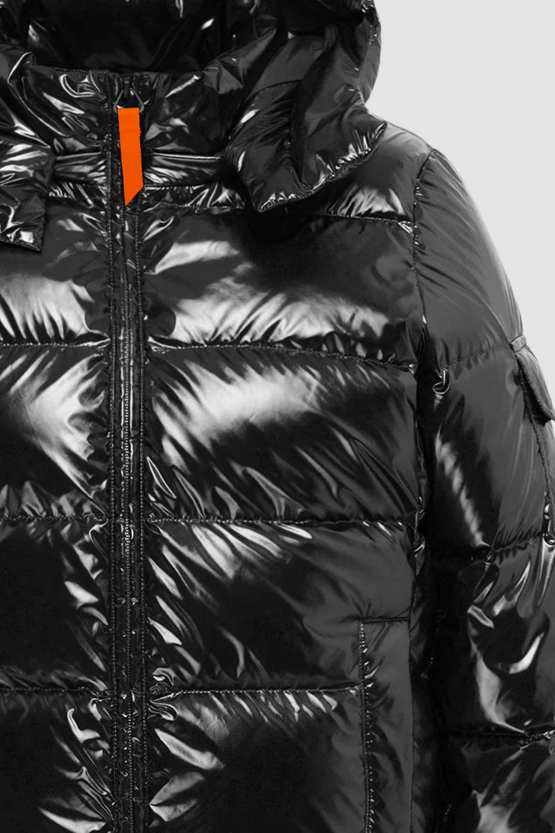 GERTRUDE - Doudoune Ondinebright matière glossy Noir