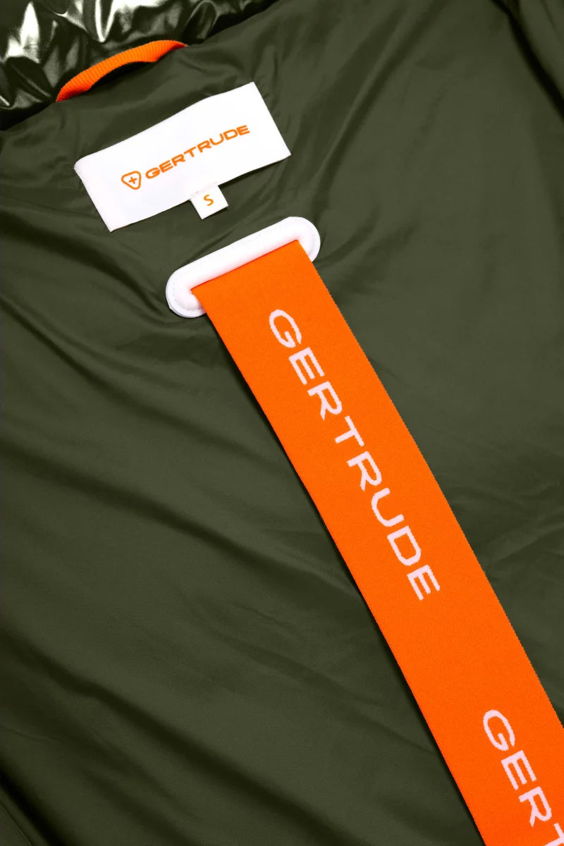 GERTRUDE - Doudoune Ondinebright matière glossy Vert foncé