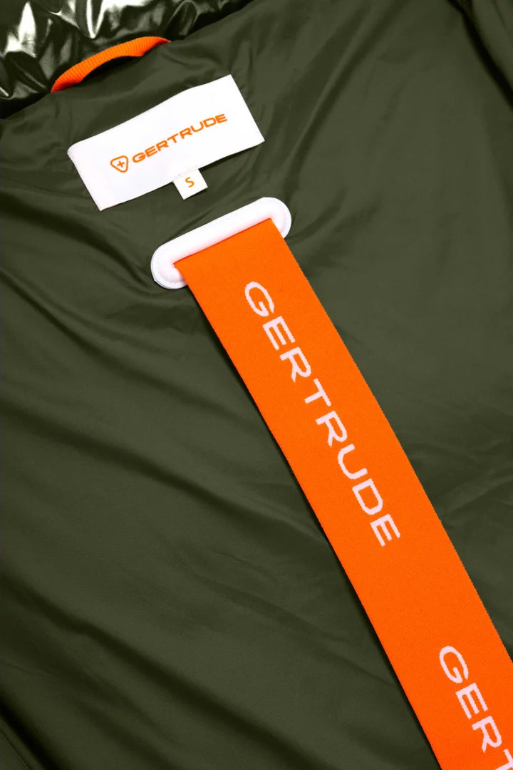 GERTRUDE - Doudoune Ondinebright matière glossy Vert foncé