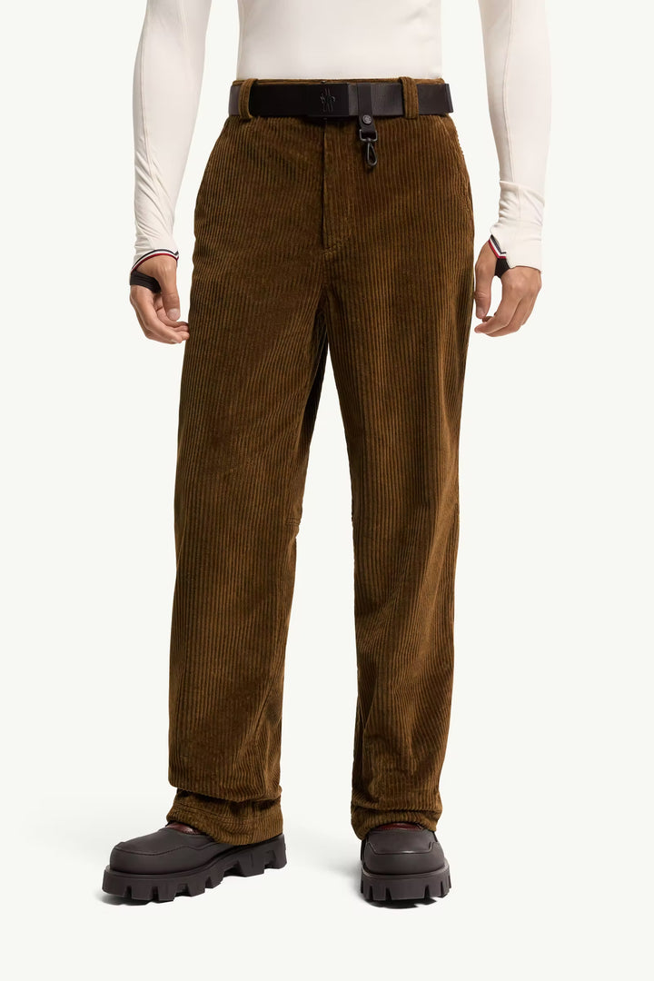 MONCLER - Pantalon de survêtement côtelé Marron