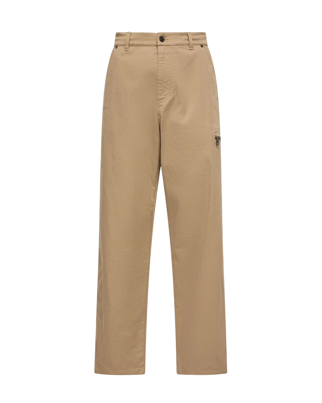 MONCLER - Pantalon en gabardine stretch Beige