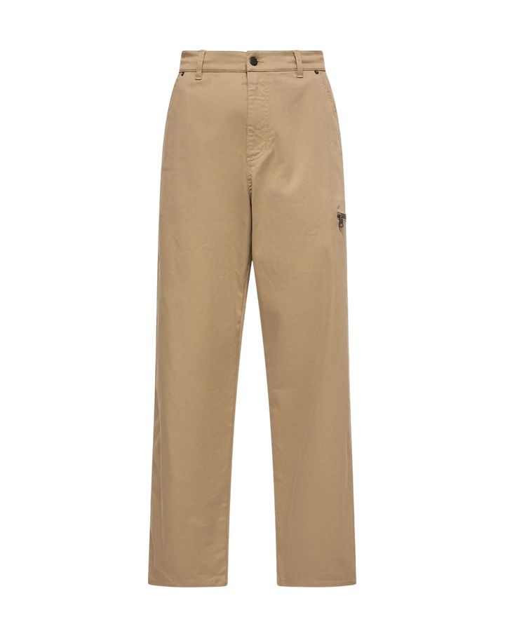 MONCLER - Pantalon en gabardine stretch Beige