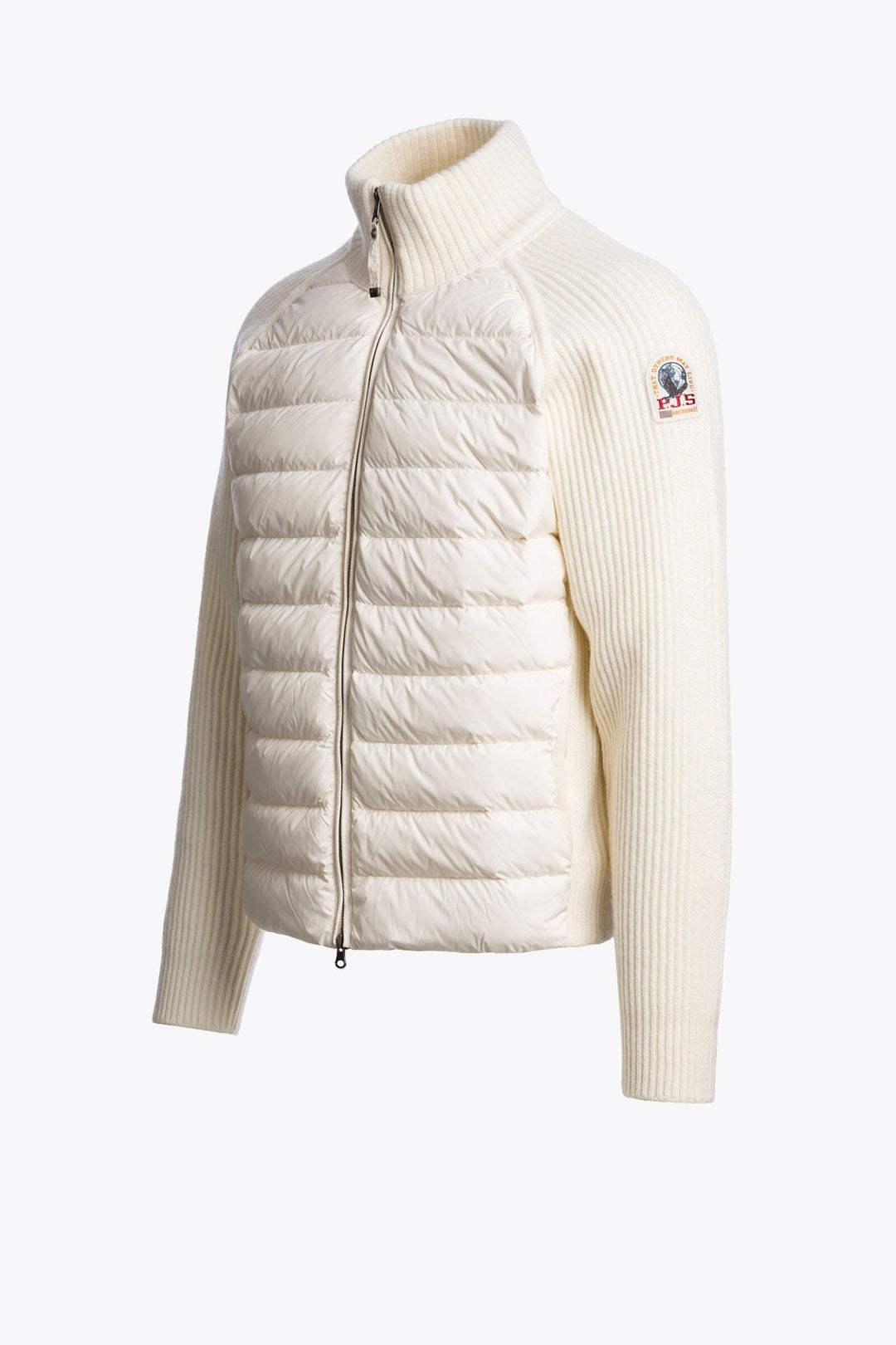 PARAJUMPERS - Cardigan hybride Olmo en laine mérinos et duvet Ivoire - Lothaire