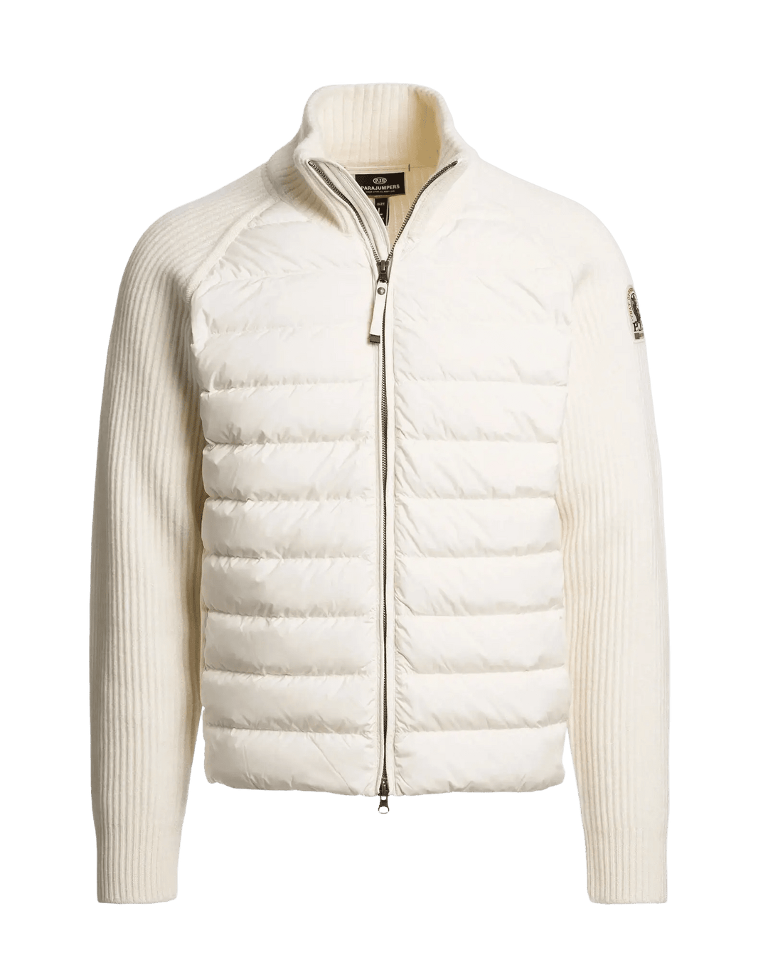 PARAJUMPERS - Cardigan hybride Olmo en laine mérinos et duvet Ivoire - Lothaire