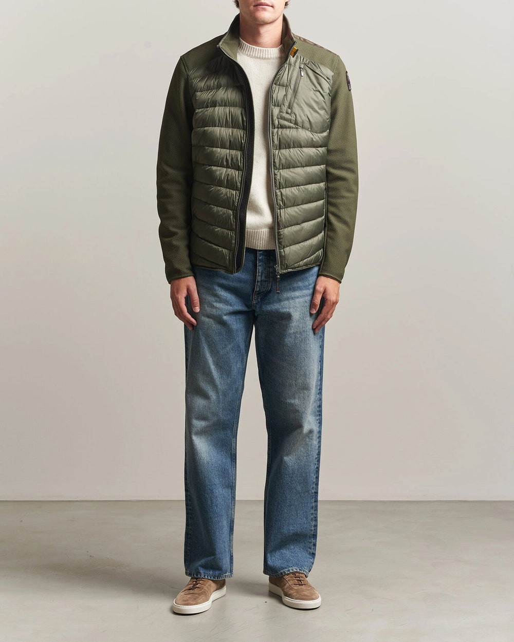 PARAJUMPERS - Veste hybride Jayden Warm Up en duvet Vert romarin - Lothaire