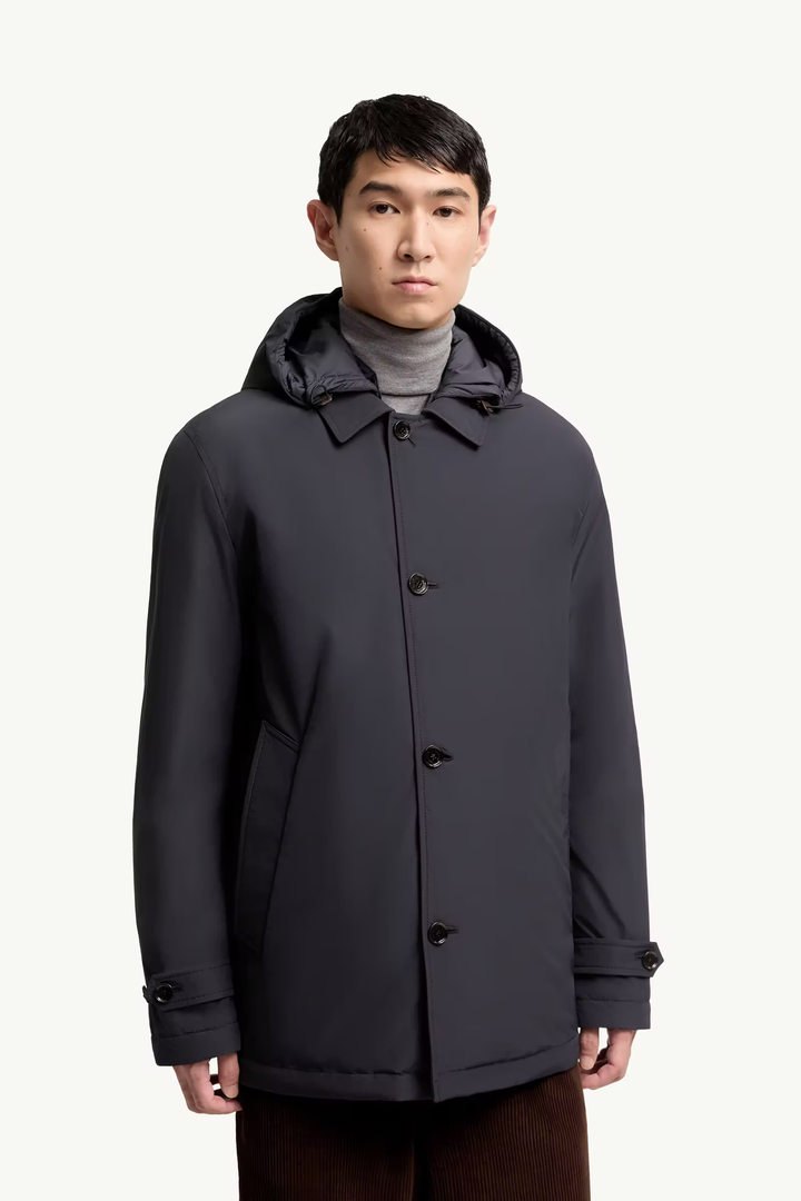 MONCLER - Parka matelassée à capuche Evrine Bleu marine