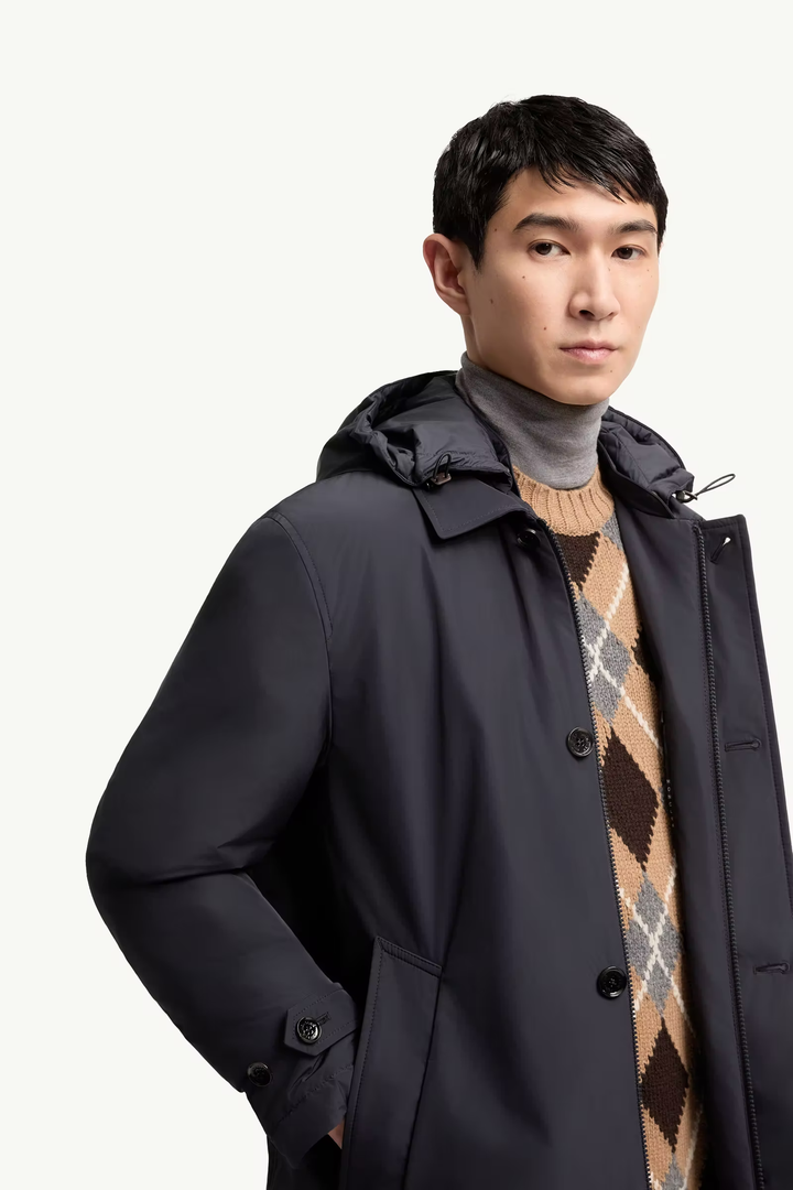 MONCLER - Parka matelassée à capuche Evrine Bleu marine