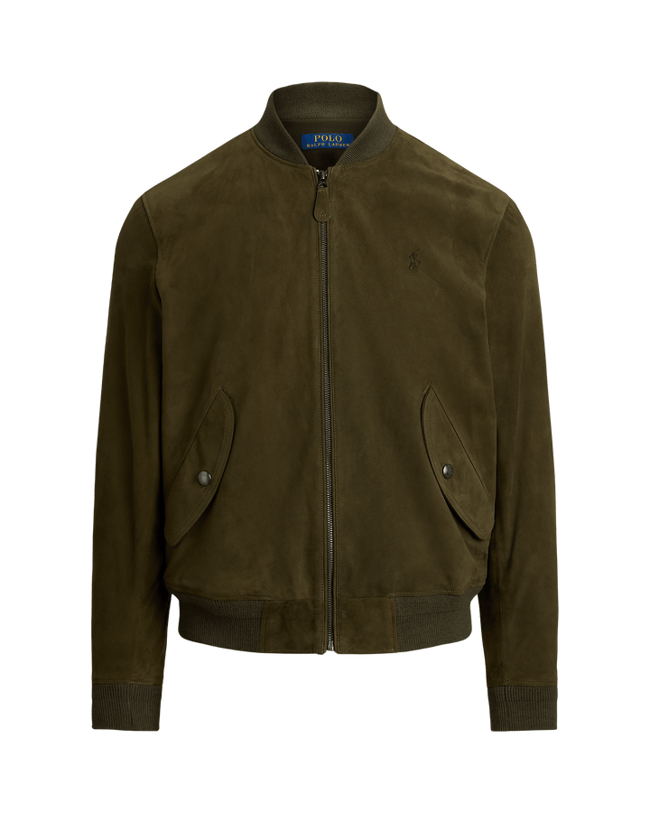 POLO RALPH LAUREN - Bomber en daim Dark Loden - Lothaire