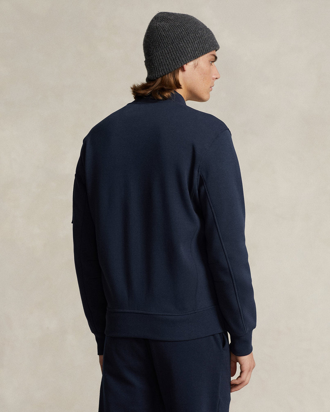 Polo Ralph Lauren - Bomber en jersey Aviator Navy - Lothaire
