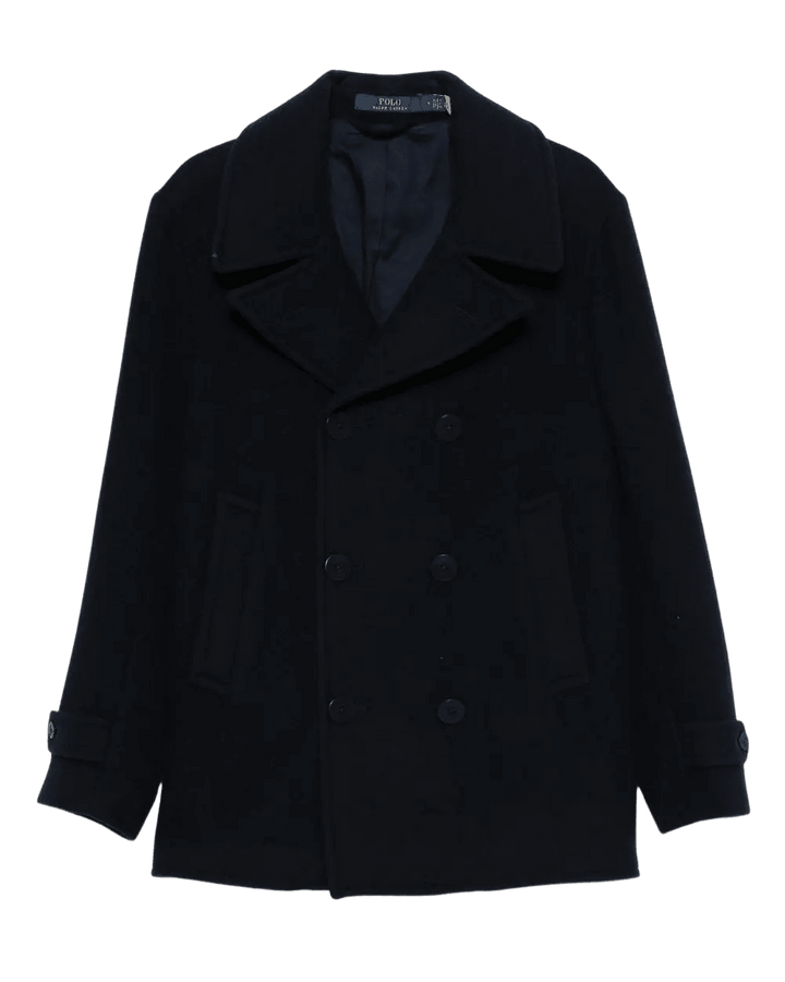 POLO RALPH LAUREN - Caban croisé en laine mélangée Bleu marine - Lothaire