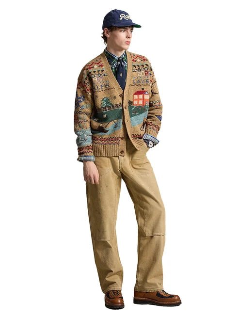 POLO RALPH LAUREN - Cardigan Panorama en Laine Marron - Lothaire