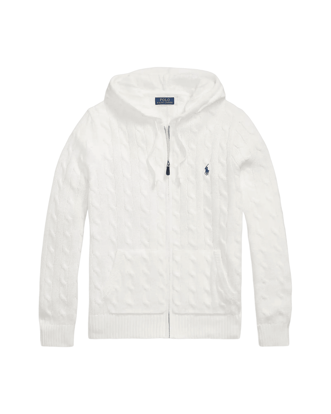 POLO RALPH LAUREN – Cardigan zippé à capuche Blanc - Lothaire