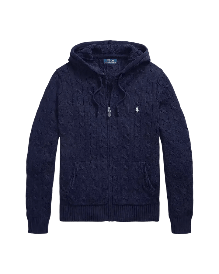 POLO RALPH LAUREN – Cardigan zippé à capuche Bleu marine - Lothaire