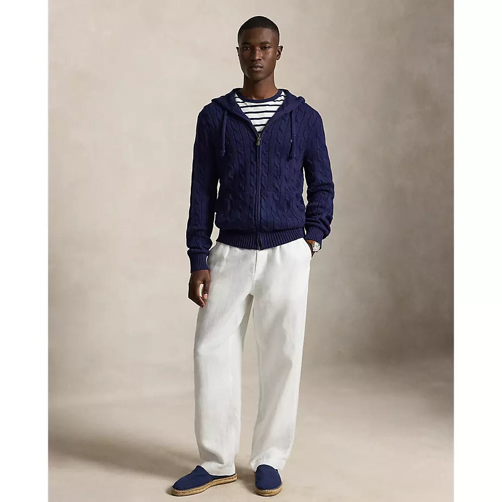 POLO RALPH LAUREN – Cardigan zippé à capuche Bleu marine - Lothaire