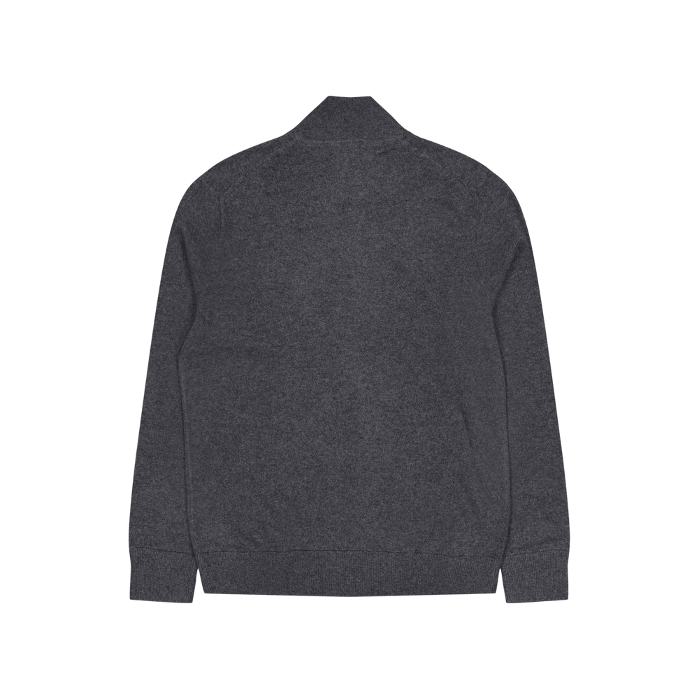 POLO RALPH LAUREN - Cardigan zippé en laine mérinos Gris foncé chiné - Lothaire