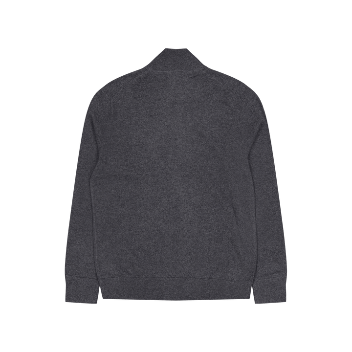 POLO RALPH LAUREN - Cardigan zippé en laine mérinos Gris foncé chiné - Lothaire
