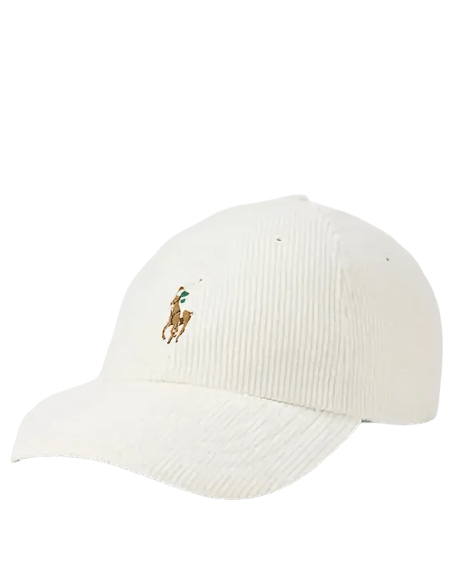 POLO RALPH LAUREN - Casquette en velours côtelé Blanc chaud - Lothaire
