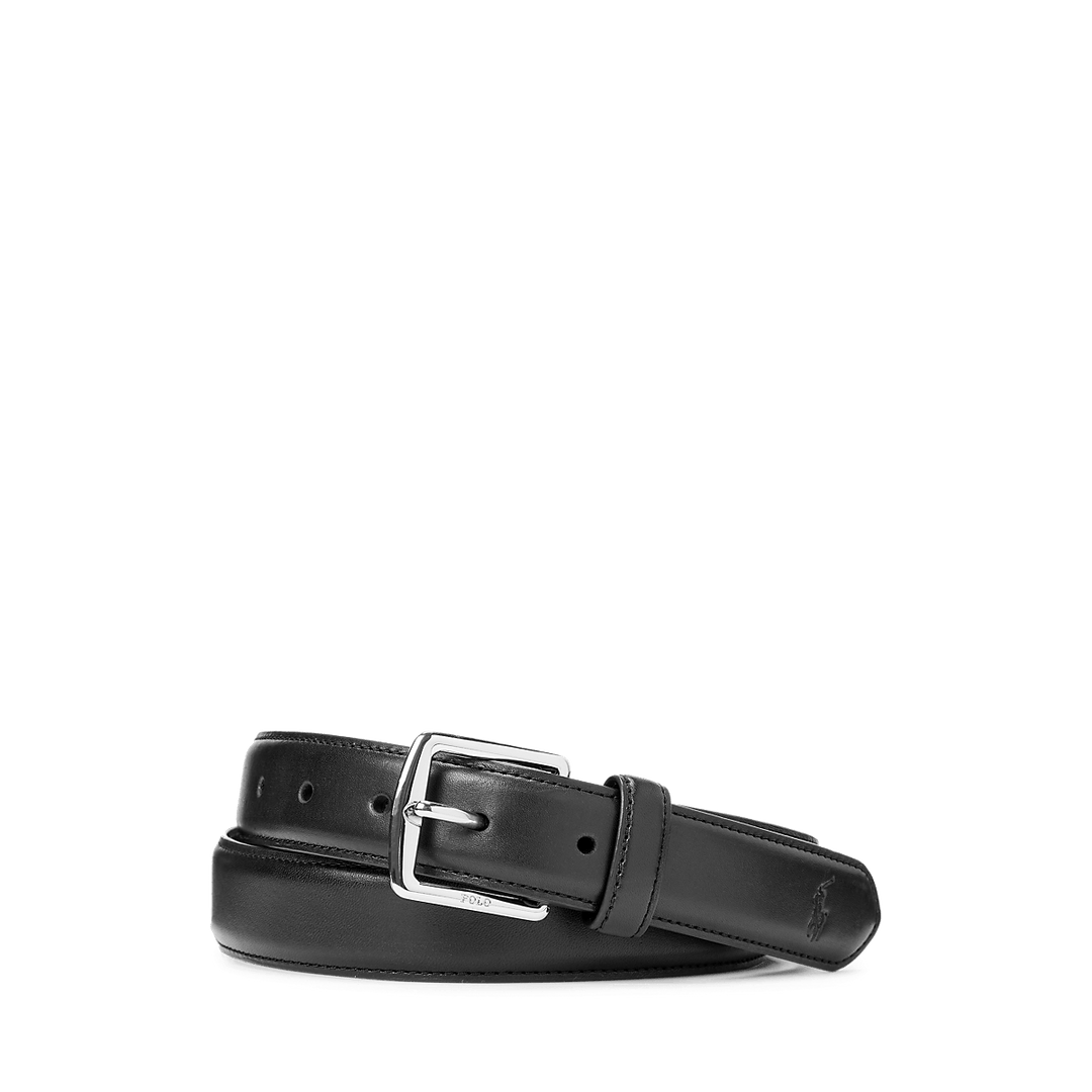 POLO RALPH LAUREN - Ceinture habillée en cuir pleine fleur Noir - Lothaire