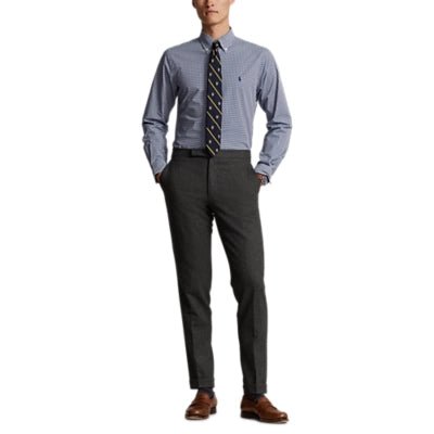 Polo ralph Lauren - Chemise ajustée blanc / marine - Lothaire