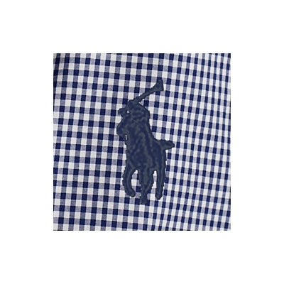 Polo ralph Lauren - Chemise ajustée blanc / marine - Lothaire