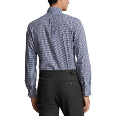 Polo ralph Lauren - Chemise ajustée blanc / marine - Lothaire