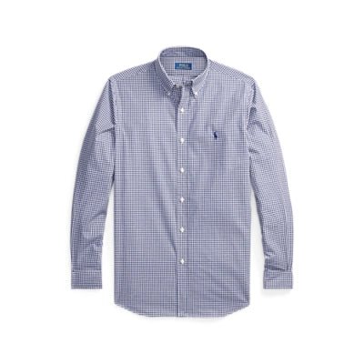 Polo ralph Lauren - Chemise ajustée blanc / marine - Lothaire