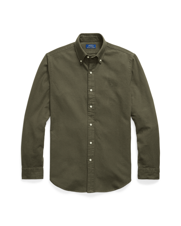 POLO RALPH LAUREN - Chemise ajustée en flanelle grattée Ranger green - Lothaire
