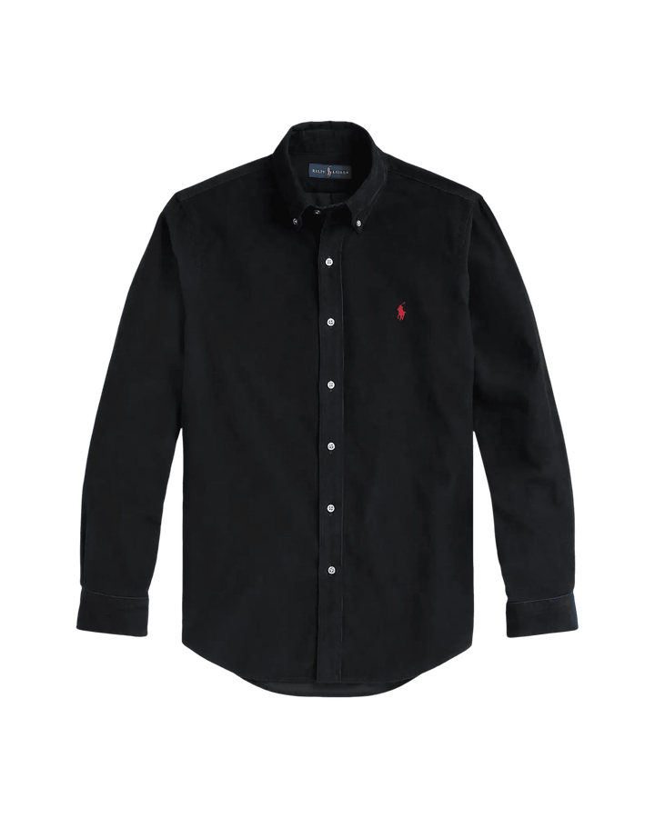 POLO RALPH LAUREN - Chemise ajustée en velours côtelé de coton Noir - Lothaire