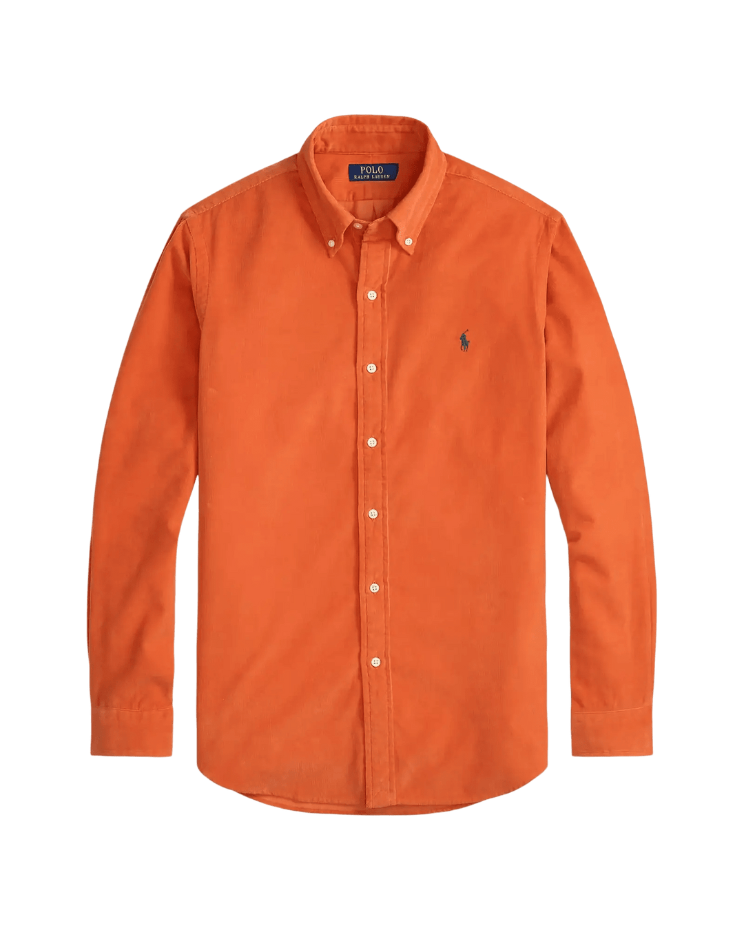 POLO RALPH LAUREN - Chemise ajustée en velours côtelé de coton Orange collège - Lothaire