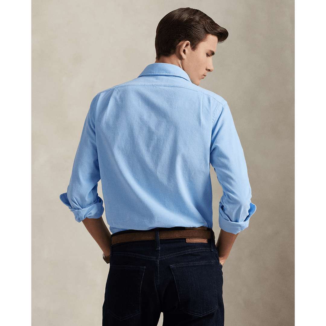 POLO RALPH LAUREN - Chemise Custom Fit en velours côtelé Bleu bébé - Lothaire