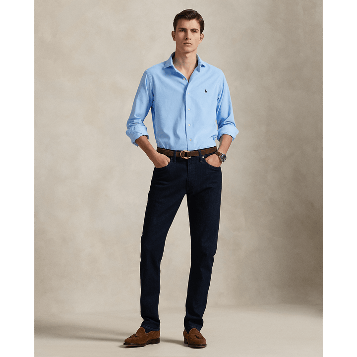 POLO RALPH LAUREN - Chemise Custom Fit en velours côtelé Bleu bébé - Lothaire