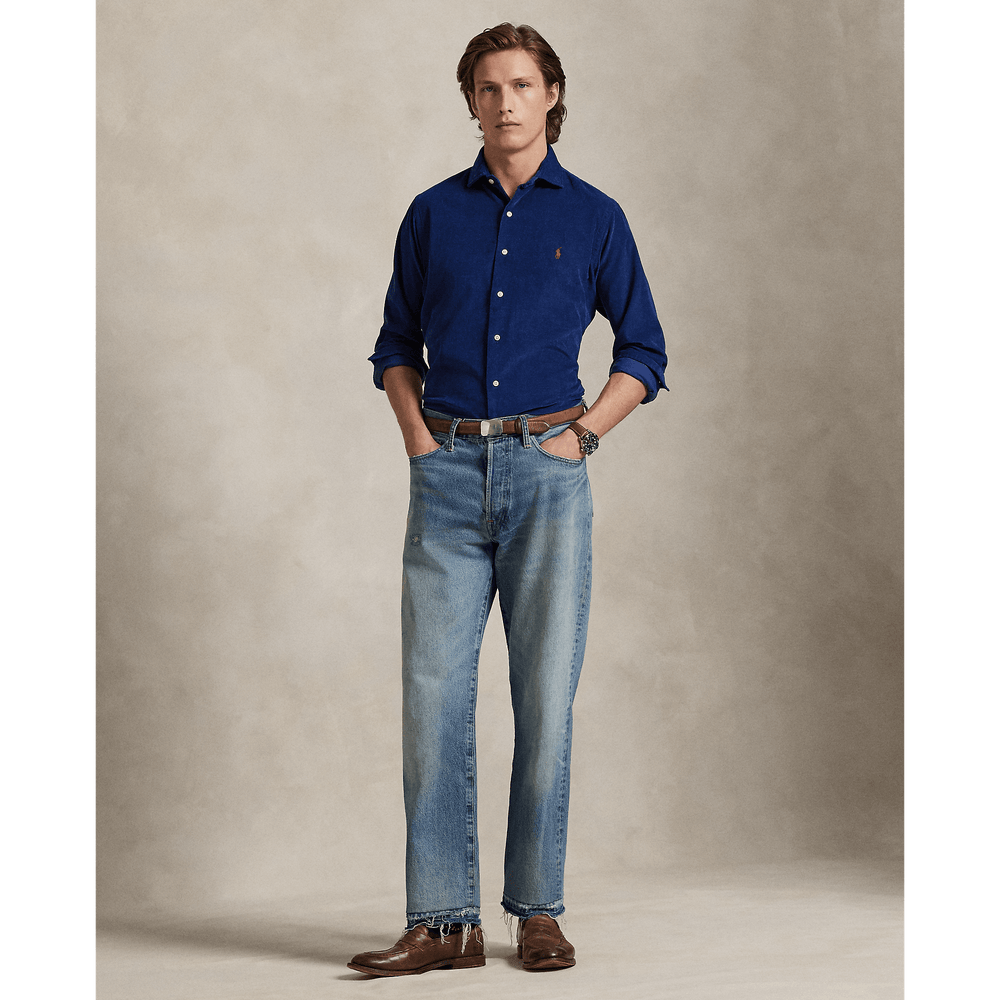 POLO RALPH LAUREN - Chemise Custom Fit en velours côtelé Eau douce - Lothaire