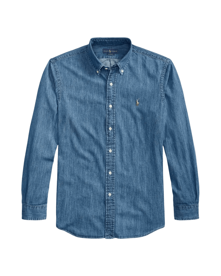 POLO RALPH LAUREN - Chemise en denim coupe ajustée Bleu - Lothaire