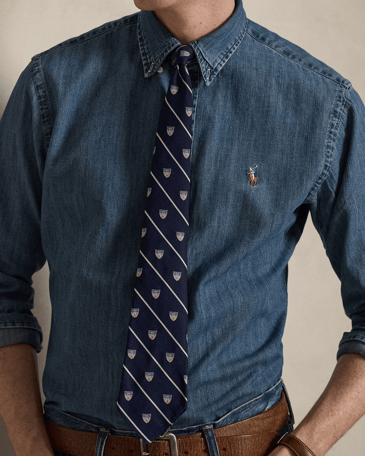 POLO RALPH LAUREN - Chemise en denim coupe ajustée Bleu - Lothaire