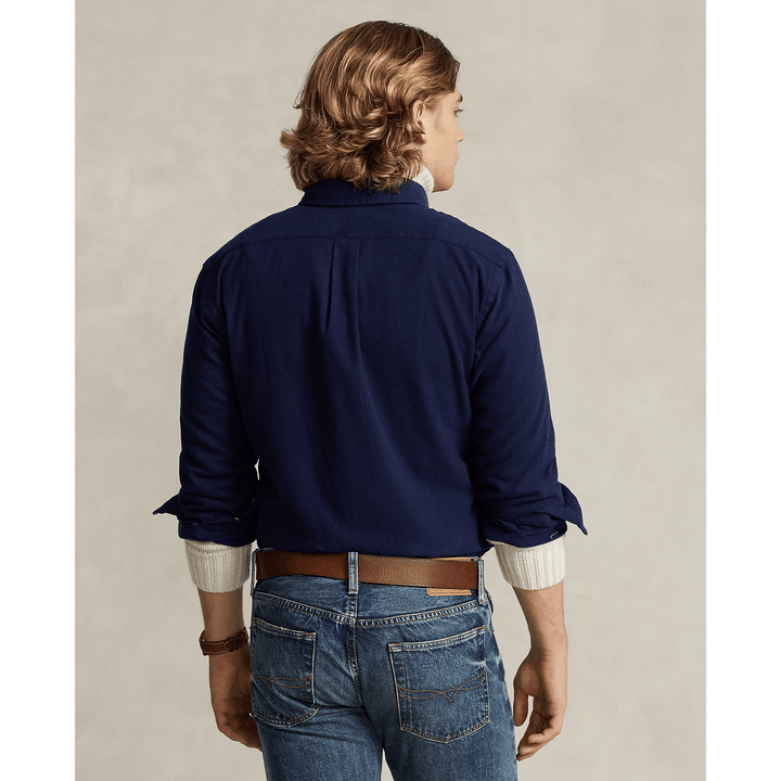 POLO RALPH LAUREN - Chemise en flanelle brossée ajustée Newport navy - Lothaire