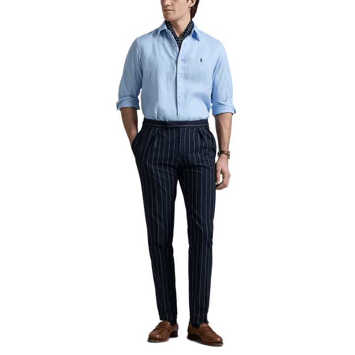 POLO RALPH LAUREN - Chemise en lin Custom Fit Bleu ciel - Lothaire
