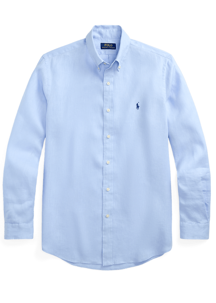 POLO RALPH LAUREN - Chemise en lin Custom Fit Bleu ciel - Lothaire